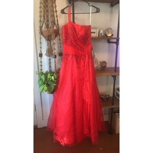 Beaded full length gown